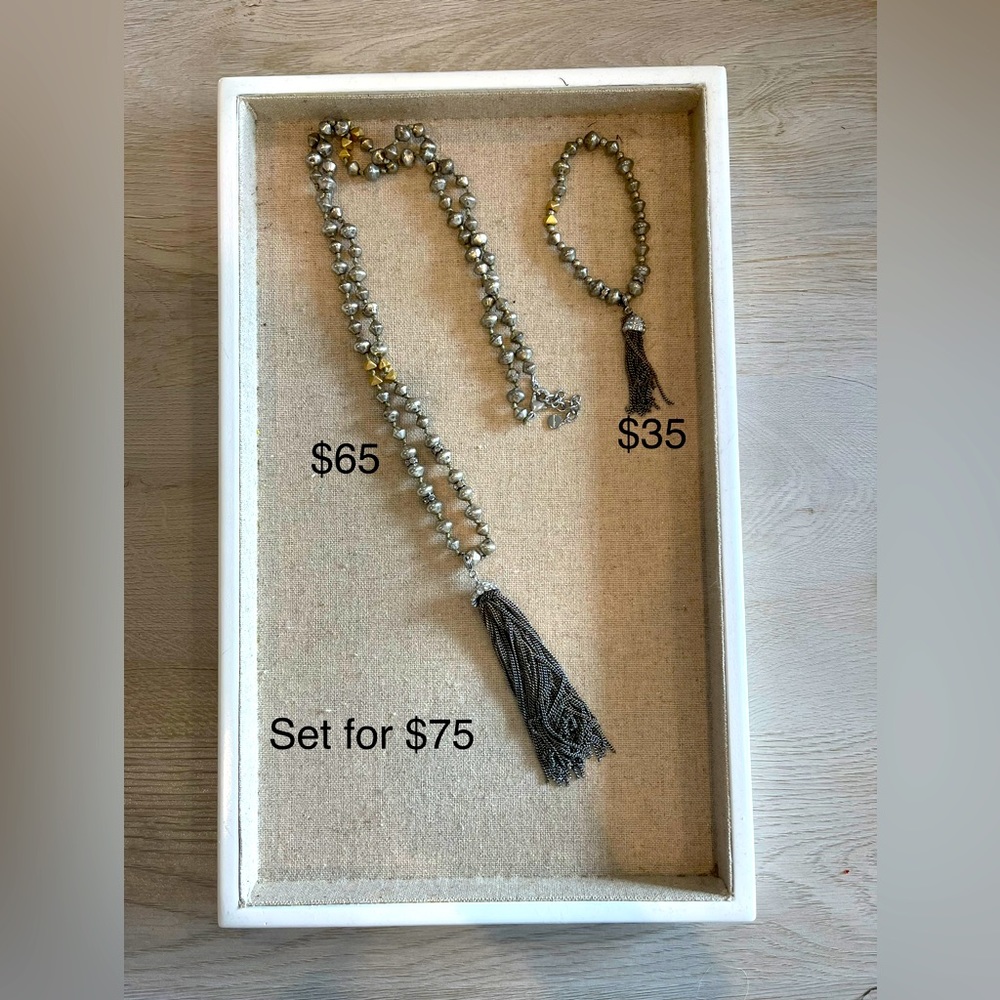 Price Reduction! S&D tassel necklace and bracelet!